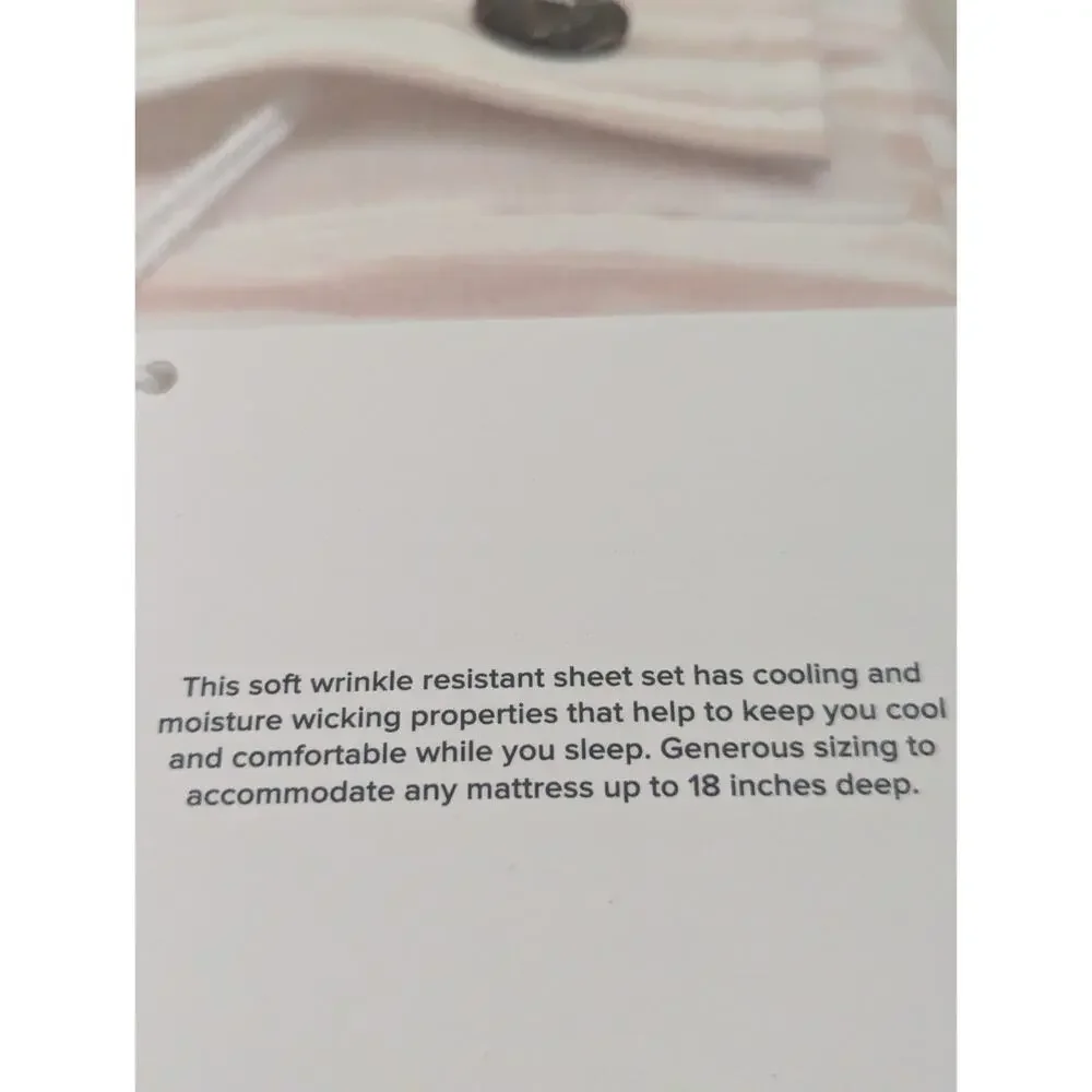 New UGG FIORELLA Twin XL Bedding Sheet Set Rosewater Haven New Oekotex